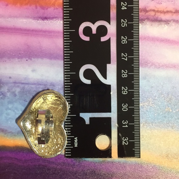 SILVER HEART RING BIG ADJUSTABLE BAND GORGEOUS PAVE CZ STONES FITS MANY SIZES - Picture 2 of 4